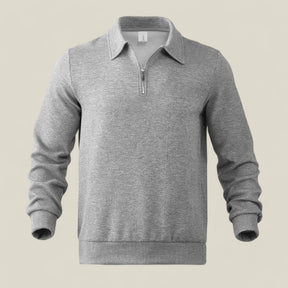 Cosmo | Herren Henley-Pullover mit Zipper – Ideal für Frühling & Herbst - Hellgrau - Cosmo | Herren Henley-Pullover mit Zipper – Ideal für Frühling & Herbst - €25 - Concept FashionLab