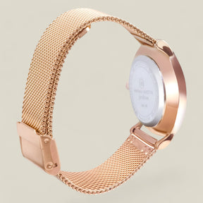 Isla | Runde Mesh-Uhr - Raffinierter Look - - Isla | Runde Mesh-Uhr - Raffinierter Look - €25 - Concept FashionLab