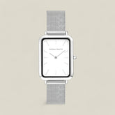 Hannah | Rechteckige Silberne Uhr - - Hannah | Rechteckige Silberne Uhr - €25 - Concept FashionLab