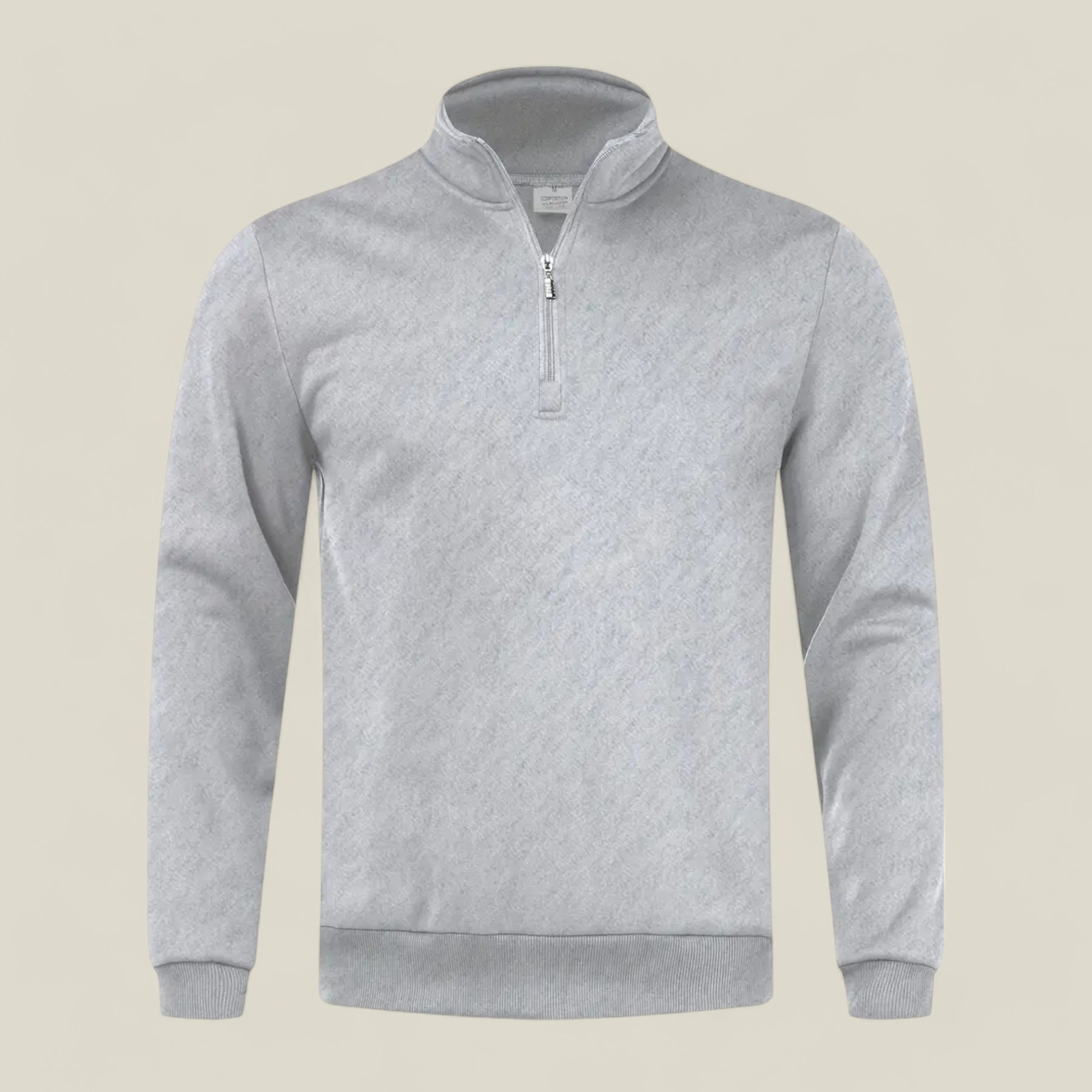 Cozy | Slim Fit Herren Fleece-Pullover – Ideal für Komfort im Alltag - Hellgrau - Cozy | Slim Fit Herren Fleece-Pullover – Ideal für Komfort im Alltag - €25 - Concept FashionLab