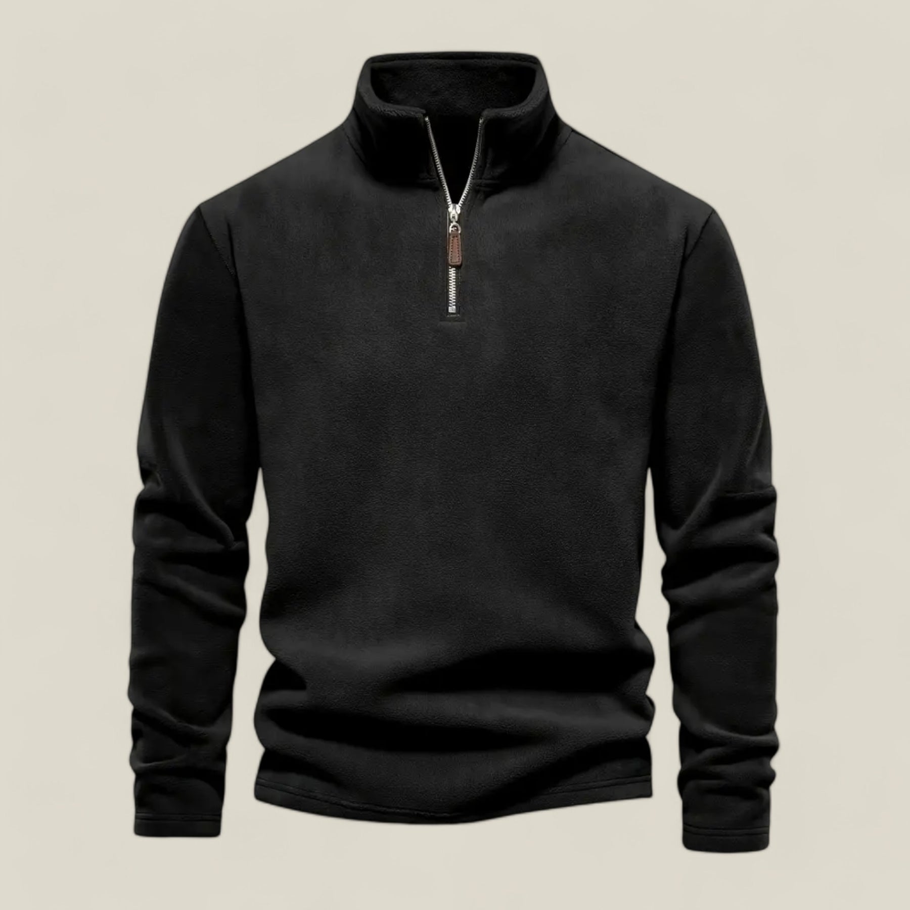 Elijah | Herren Fleece Henley-Shirt – Stilvoll für Outdoor-Aktivitäten - Schwarz - Elijah | Herren Fleece Henley-Shirt – Stilvoll für Outdoor-Aktivitäten - €25 - Concept FashionLab