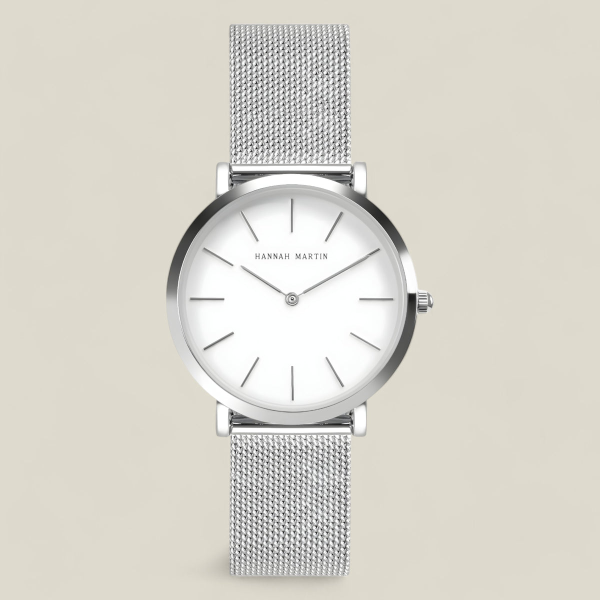 Lily | Round Silver Watch - Mühelose Eleganz - - Lily | Round Silver Watch - Mühelose Eleganz - €25 - Concept FashionLab