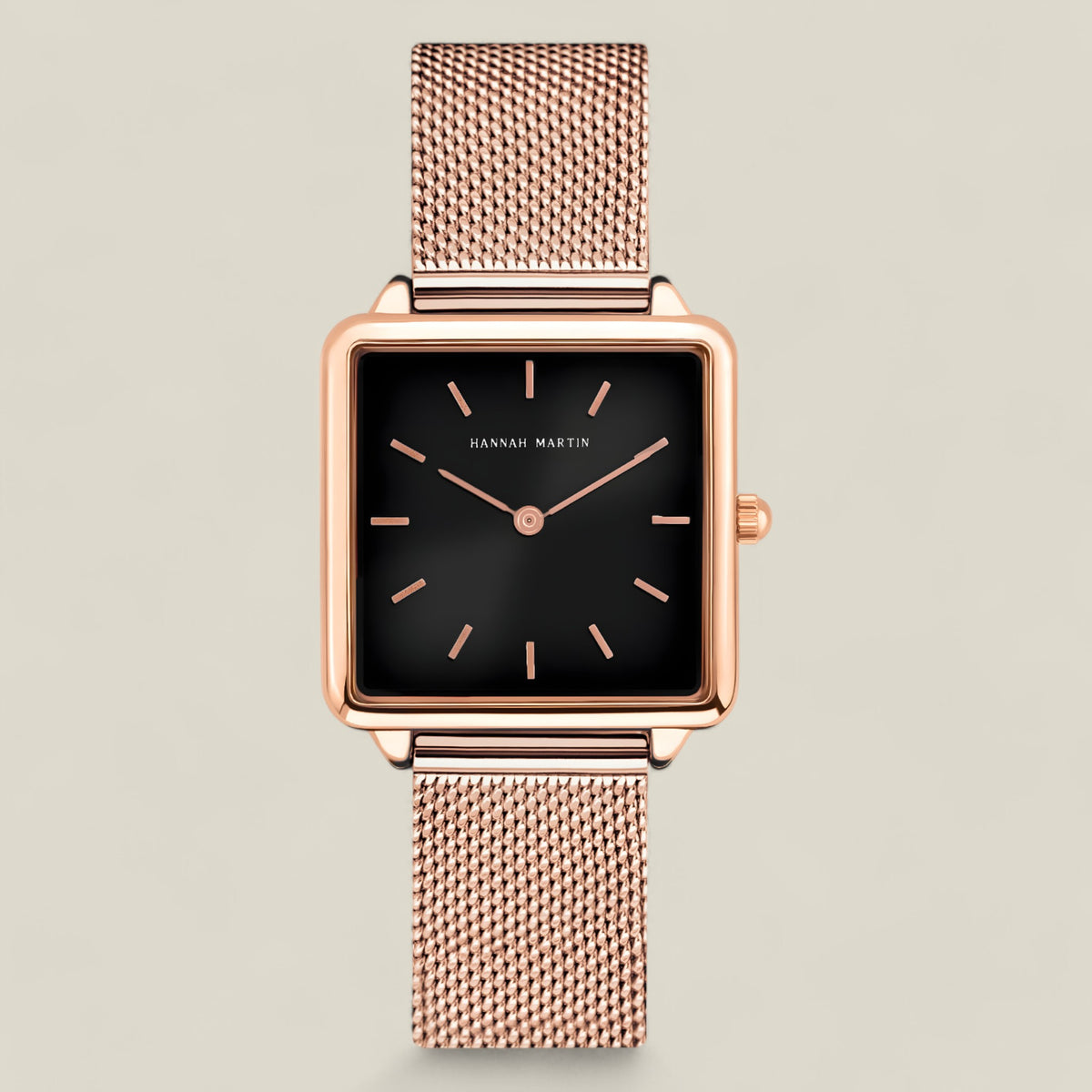 Ava | Quadratische Rose Gold Uhr - Trendy Mesh Strap - - Ava | Quadratische Rose Gold Uhr - Trendy Mesh Strap - €25 - Concept FashionLab