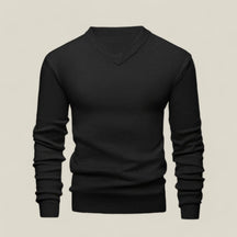 Duke | Herren Strickpullover mit V-Ausschnitt – Warm und Vielseitig für Lagenlooks - Schwarz - Duke | Herren Strickpullover mit V-Ausschnitt – Warm und Vielseitig für Lagenlooks - €25 - Concept FashionLab