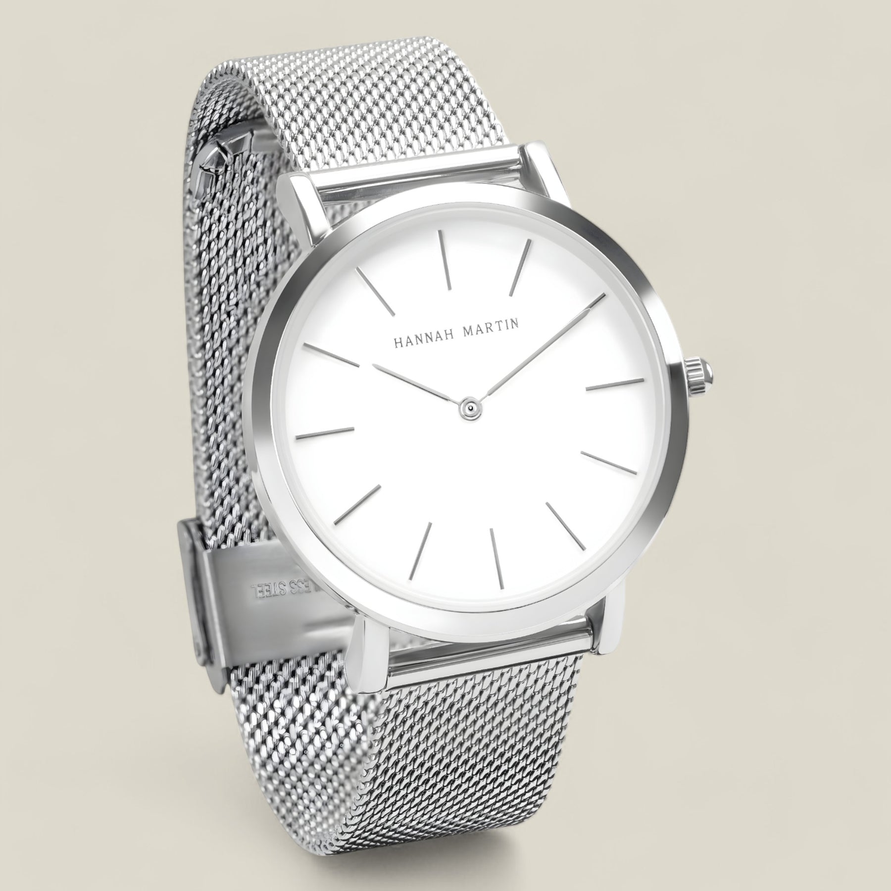 Lily | Round Silver Watch - Mühelose Eleganz - - Lily | Round Silver Watch - Mühelose Eleganz - €25 - Concept FashionLab