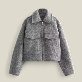 Sally | Stylische Tweed-Kurzjacke für Damen - Perfekt für Herbst und Winter - Grau - Sally | Stylische Tweed-Kurzjacke für Damen - Perfekt für Herbst und Winter - €25 - Concept FashionLab