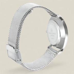 Lily | Round Silver Watch - Mühelose Eleganz - - Lily | Round Silver Watch - Mühelose Eleganz - €25 - Concept FashionLab