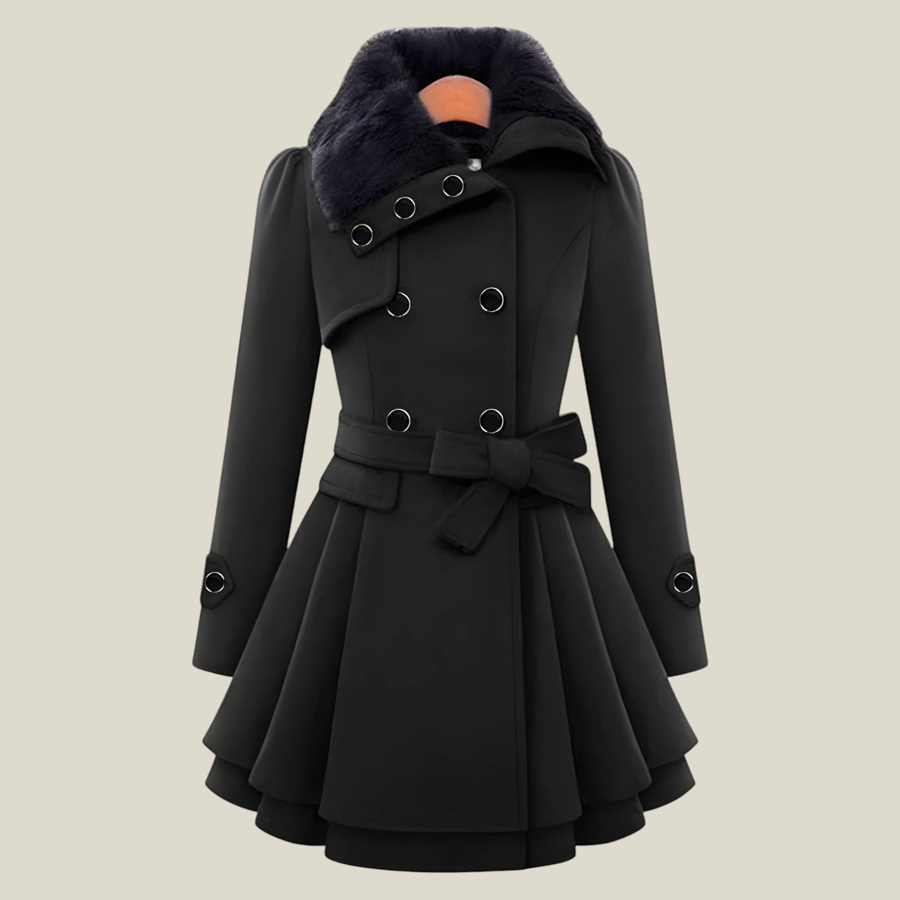 Ella | Wintermantel - Eleganter Stil für kalte Jahreszeiten - Schwarz - Ella | Wintermantel - Eleganter Stil für kalte Jahreszeiten - €25 - Concept FashionLab