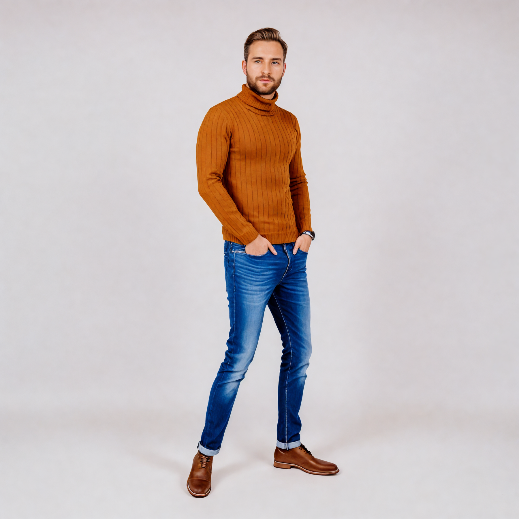 Hex | Herren Rollkragenpullover – Lässige Wärme für den Winter Outdoor - - Hex | Herren Rollkragenpullover – Lässige Wärme für den Winter Outdoor - €25 - Concept FashionLab