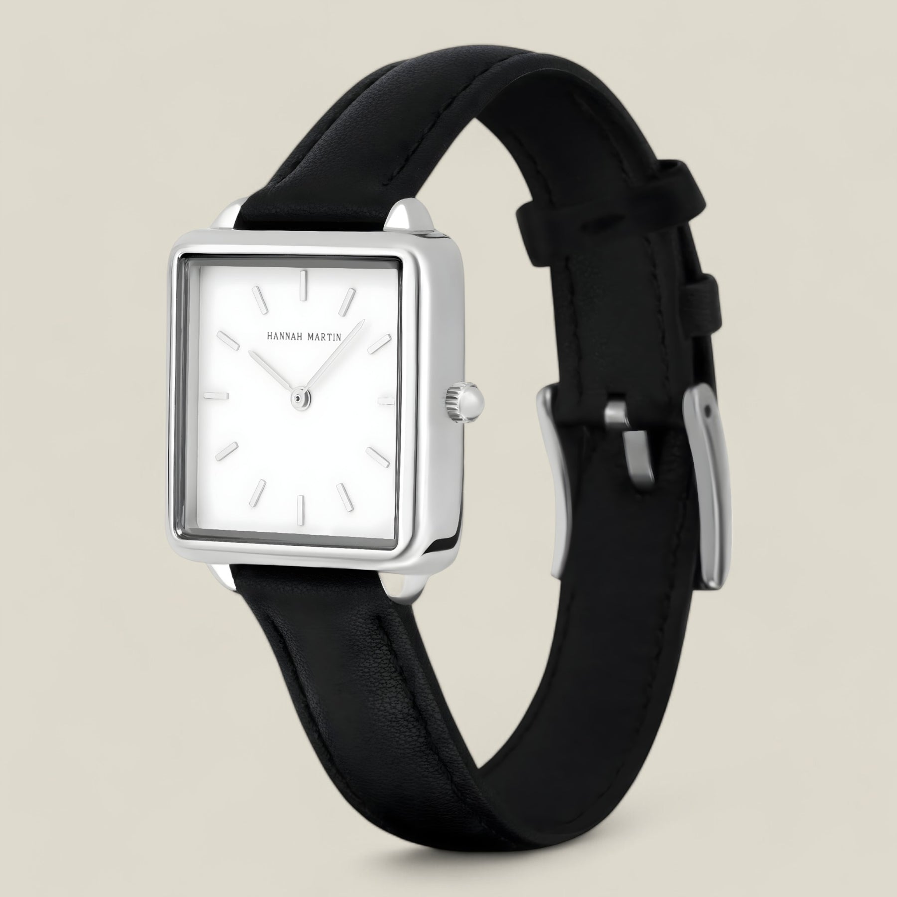 Nina | Silver Square Watch - Klassisch und komfortabel - - Nina | Silver Square Watch - Klassisch und komfortabel - €25 - Concept FashionLab