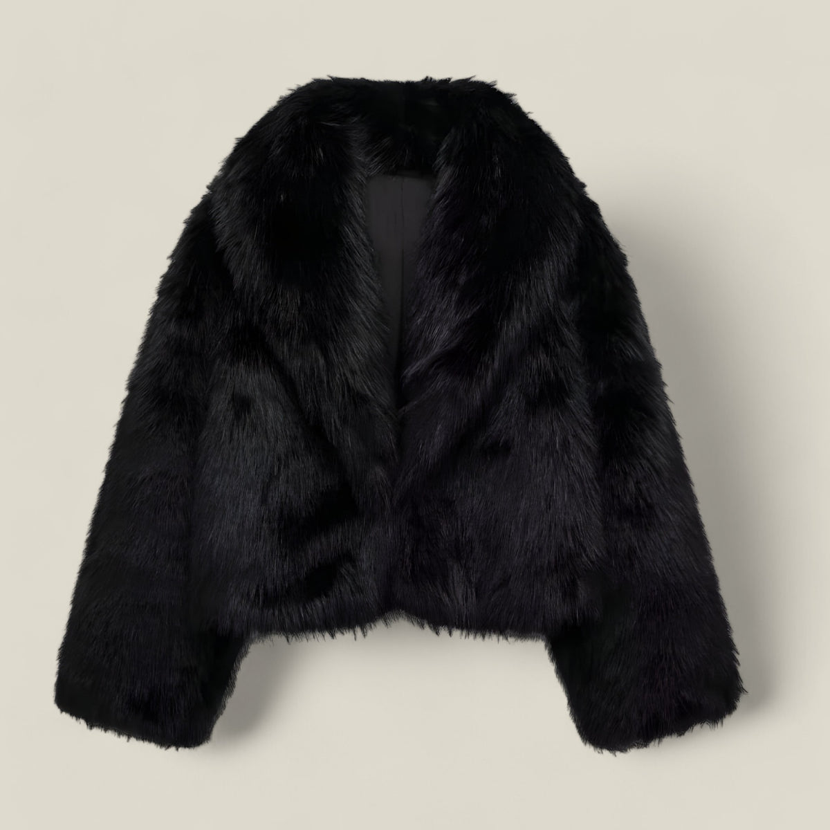 Lena | Schwarzer Faux-Fur-Mantel – Eleganz und Wärme für den Herbst und Winter - Schwarz - Lena | Schwarzer Faux-Fur-Mantel – Eleganz und Wärme für den Herbst und Winter - €25 - Concept FashionLab