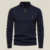 Benito | Hochwertiger Pullover mit Reißverschluss für Herren - Marineblau - Benito | Hochwertiger Pullover mit Reißverschluss für Herren - €25 - Concept FashionLab