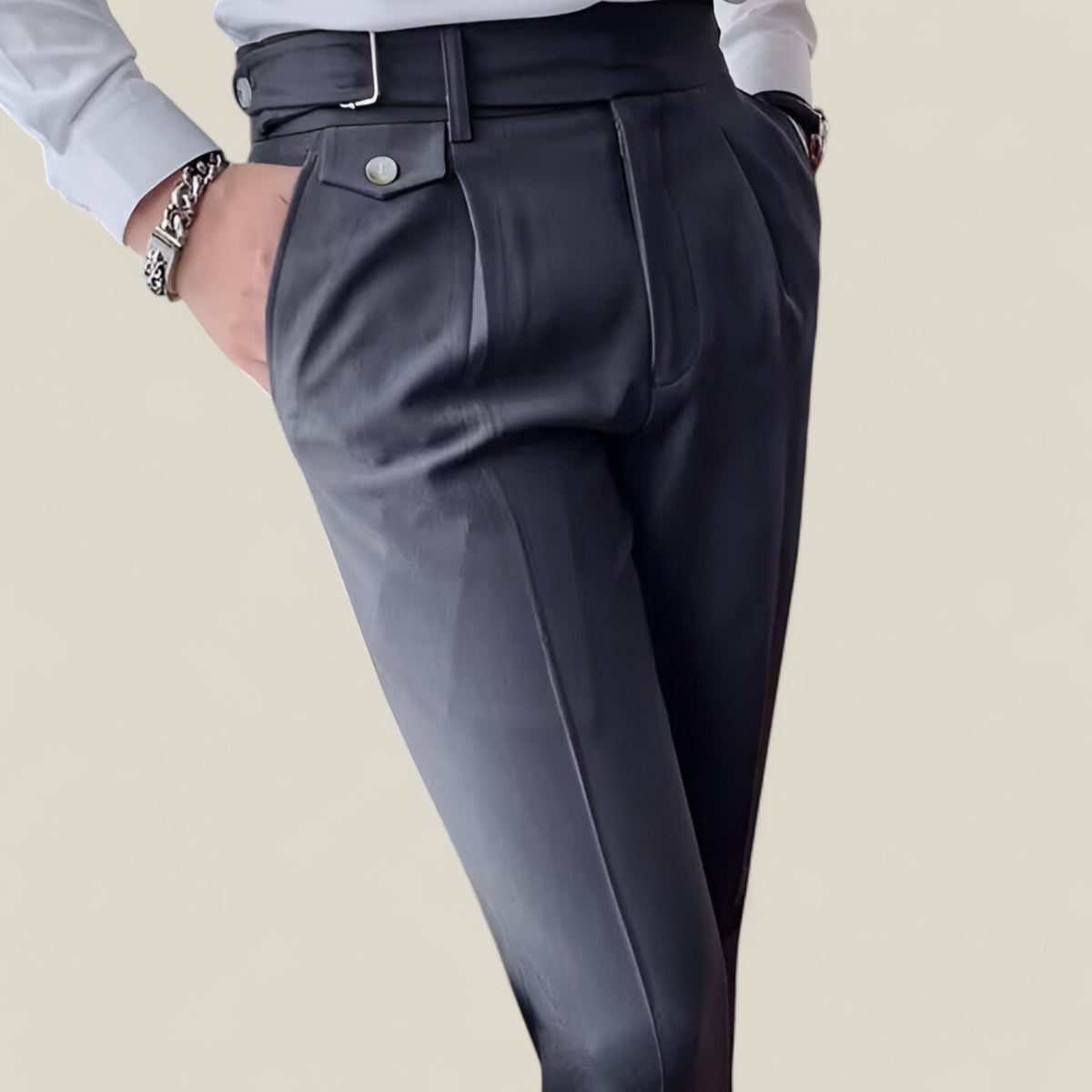 Jakob | Britischer Stil Slim Fit Hose - Business Casual Eleganz - Grau - Jakob | Britischer Stil Slim Fit Hose - Business Casual Eleganz - €25 - Concept FashionLab