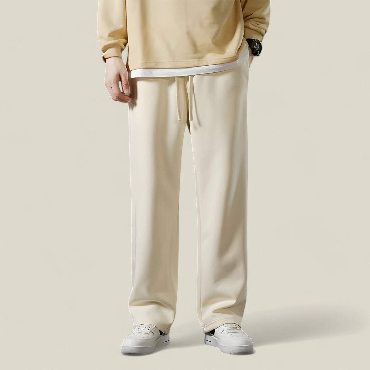 Jake | Koreanischer Stil mit Kordelzug - Komfort und Stil für aktive Tage - Beige - Jake | Koreanischer Stil mit Kordelzug - Komfort und Stil für aktive Tage - €25 - Concept FashionLab