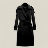 Freya | Herbst-Trenchcoat mit Gürtel – Eleganter Damen-Langstil - Schwarz - Freya | Herbst-Trenchcoat mit Gürtel – Eleganter Damen-Langstil - €25 - Concept FashionLab