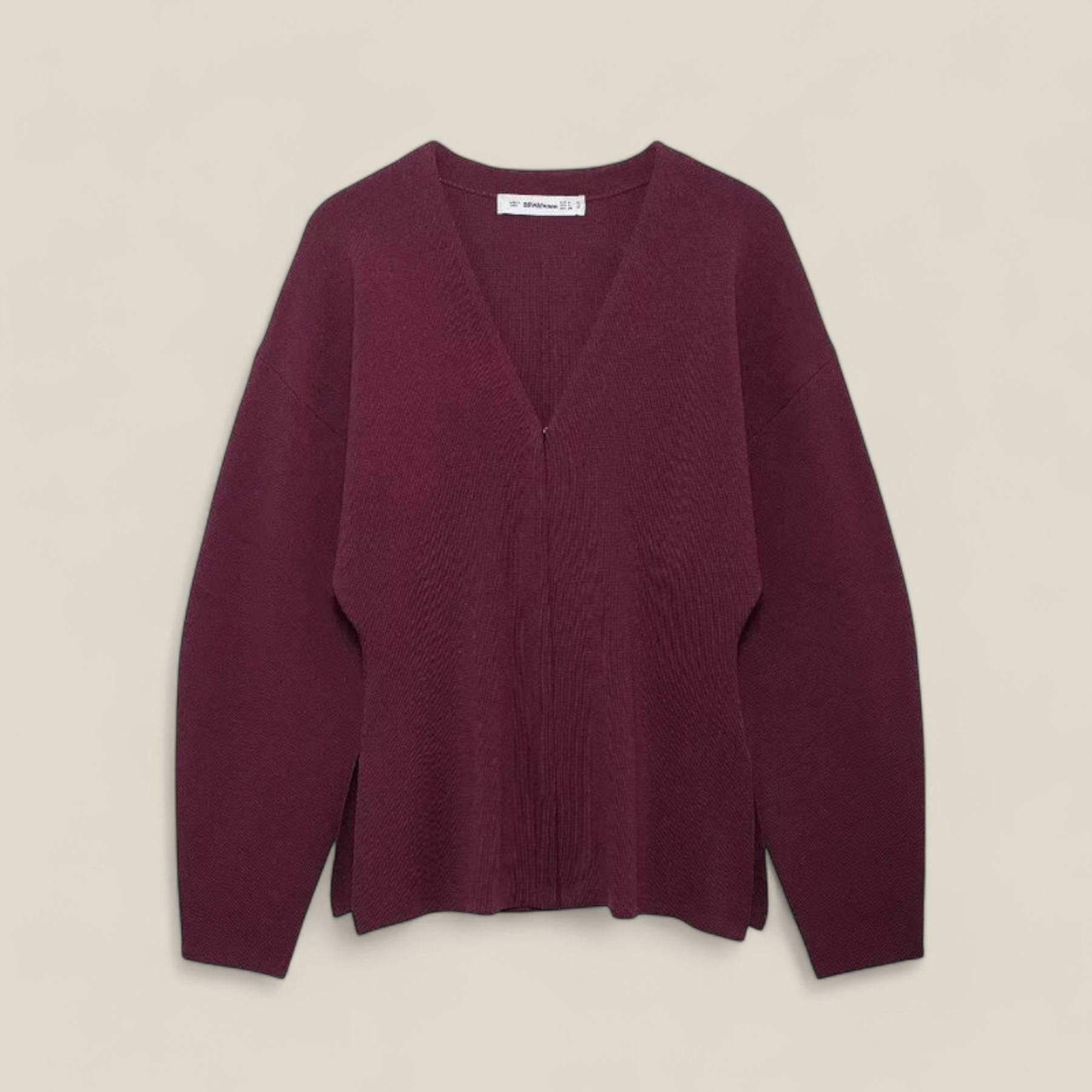 Darina | Eleganter Damen-Frühlingsanzug: Cardigan und Strickrock - Weinroter Oberteil - Darina | Eleganter Damen-Frühlingsanzug: Cardigan und Strickrock - €25 - Concept FashionLab