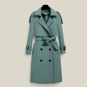 Freya | Herbst-Trenchcoat mit Gürtel – Eleganter Damen-Langstil - Grün - Freya | Herbst-Trenchcoat mit Gürtel – Eleganter Damen-Langstil - €25 - Concept FashionLab