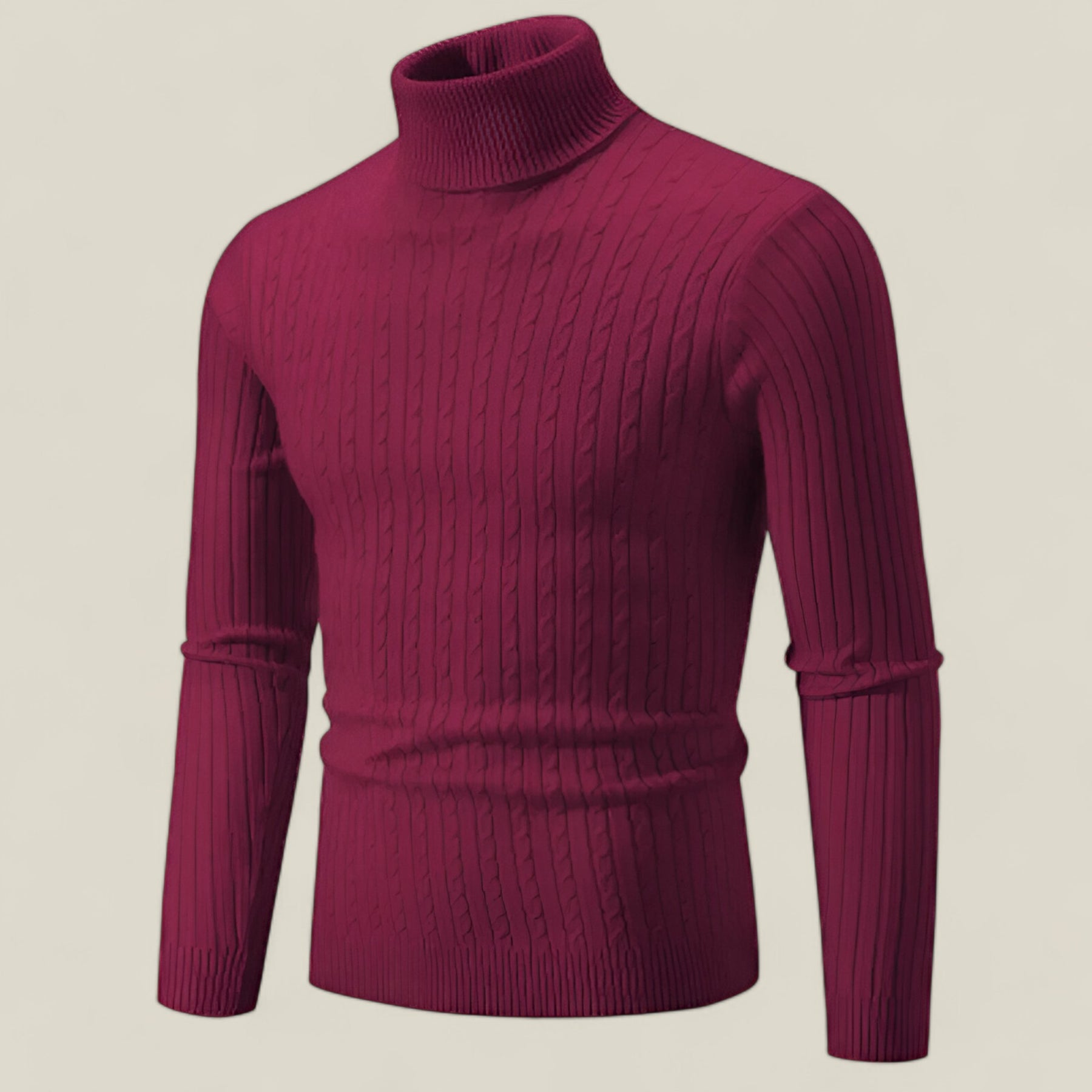 Hex | Herren Rollkragenpullover – Lässige Wärme für den Winter Outdoor - Weinrot - Hex | Herren Rollkragenpullover – Lässige Wärme für den Winter Outdoor - €25 - Concept FashionLab