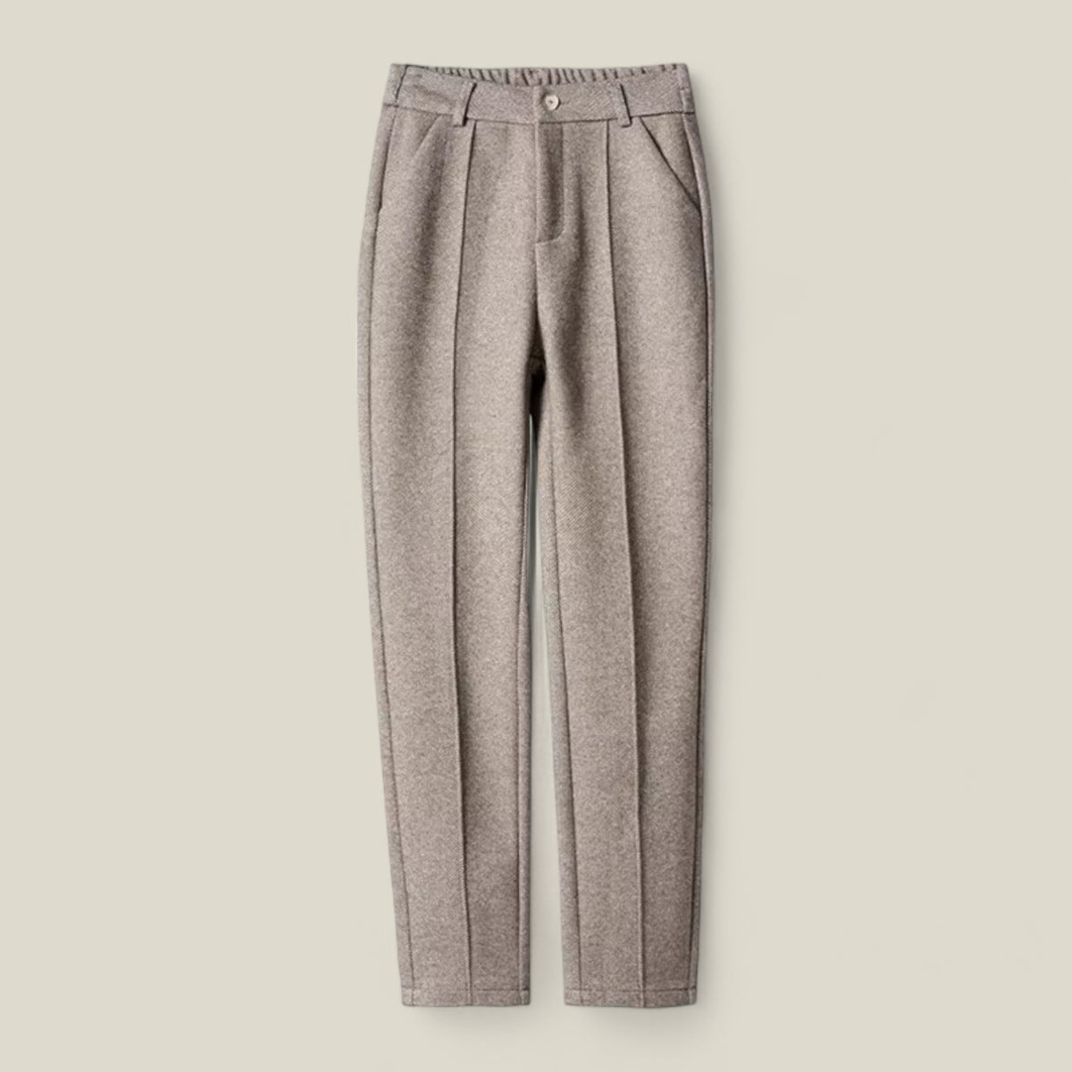 Mia | Bleistifthose - Hohe Taille und Monochrom für einen lässigen Look - Kaffee Dickes - Mia | Bleistifthose - Hohe Taille und Monochrom für einen lässigen Look - €25 - Concept FashionLab