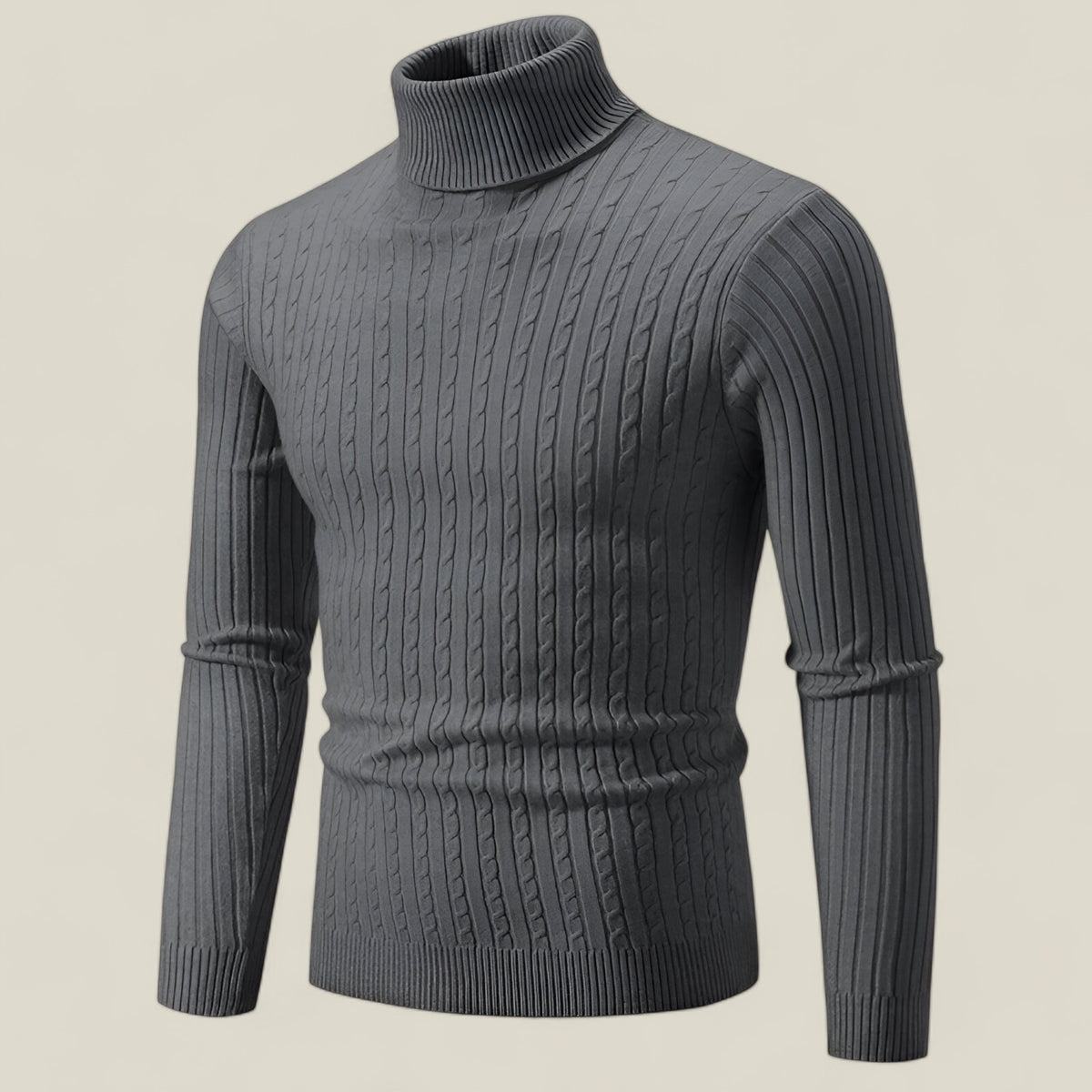 Hex | Herren Rollkragenpullover – Lässige Wärme für den Winter Outdoor - Dunkelgrau - Hex | Herren Rollkragenpullover – Lässige Wärme für den Winter Outdoor - €25 - Concept FashionLab