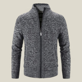 Lukas | Herren Strickjacke mit Fleece - Warm und Stilvoll - Dunkelgrau - Lukas | Herren Strickjacke mit Fleece - Warm und Stilvoll - €25 - Concept FashionLab