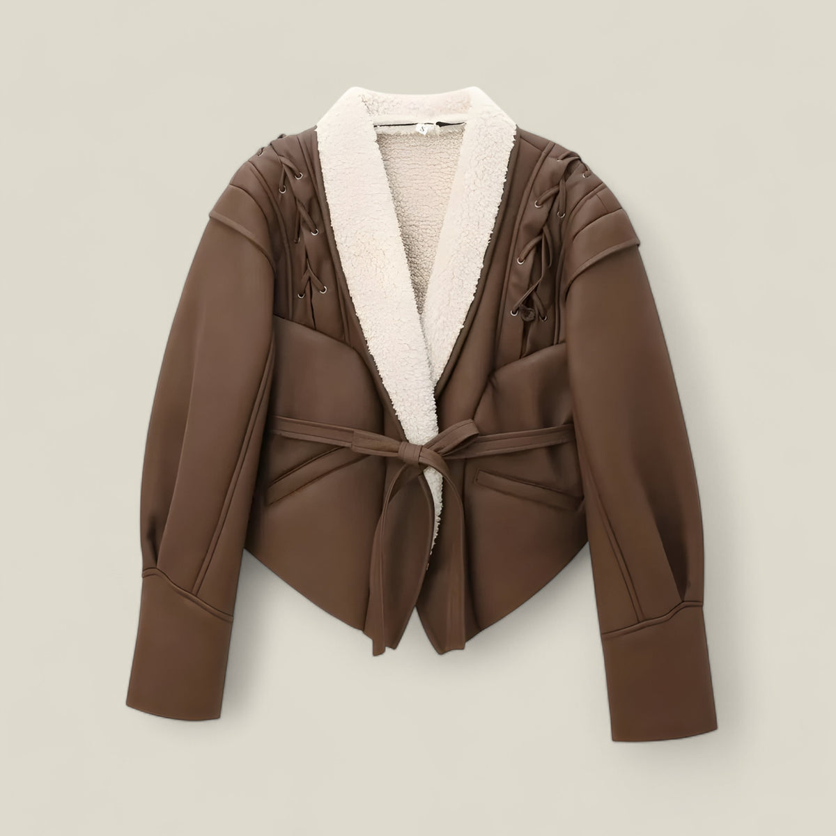 Sienna | Elegante Wildlederjacke für Frauen mit Gürtel - Faux-Lederjacke - Sienna | Elegante Wildlederjacke für Frauen mit Gürtel - €25 - Concept FashionLab