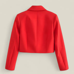 Scarlet | Roter Damen-Kurzblazer – Eleganz für Streetwear & Urlaub - - Scarlet | Roter Damen-Kurzblazer – Eleganz für Streetwear & Urlaub - €25 - Concept FashionLab