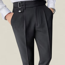 Jakob | Britischer Stil Slim Fit Hose - Business Casual Eleganz - Schwarz - Jakob | Britischer Stil Slim Fit Hose - Business Casual Eleganz - €25 - Concept FashionLab