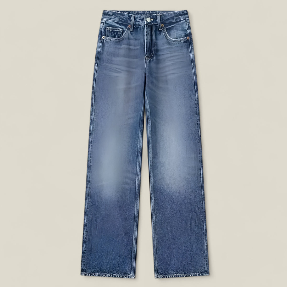 Zixuan | Damen Denim Jeans - Baggy Streetwear - See Blau - Zixuan | Damen Denim Jeans - Baggy Streetwear - €25 - Concept FashionLab