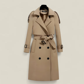 Freya | Herbst-Trenchcoat mit Gürtel – Eleganter Damen-Langstil - Khaki - Freya | Herbst-Trenchcoat mit Gürtel – Eleganter Damen-Langstil - €25 - Concept FashionLab