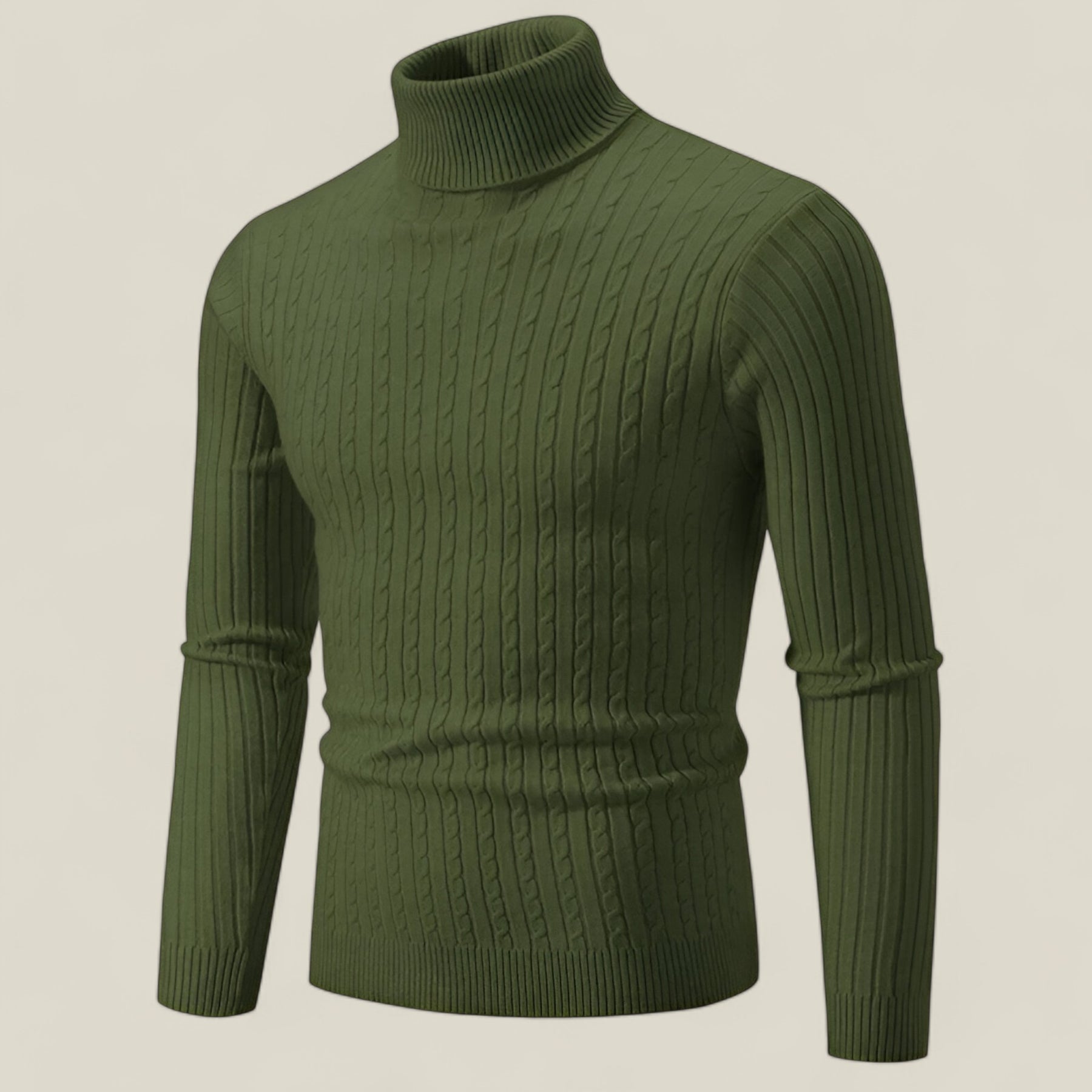 Hex | Herren Rollkragenpullover – Lässige Wärme für den Winter Outdoor - Armeegrün - Hex | Herren Rollkragenpullover – Lässige Wärme für den Winter Outdoor - €25 - Concept FashionLab