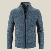 Lukas | Herren Strickjacke mit Fleece - Warm und Stilvoll - Blau - Lukas | Herren Strickjacke mit Fleece - Warm und Stilvoll - €25 - Concept FashionLab