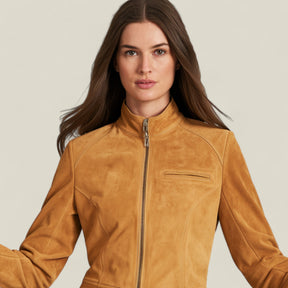 Ava | Modische Wildleder-Bomberjacke für Frauen - - Ava | Modische Wildleder-Bomberjacke für Frauen - €25 - Concept FashionLab