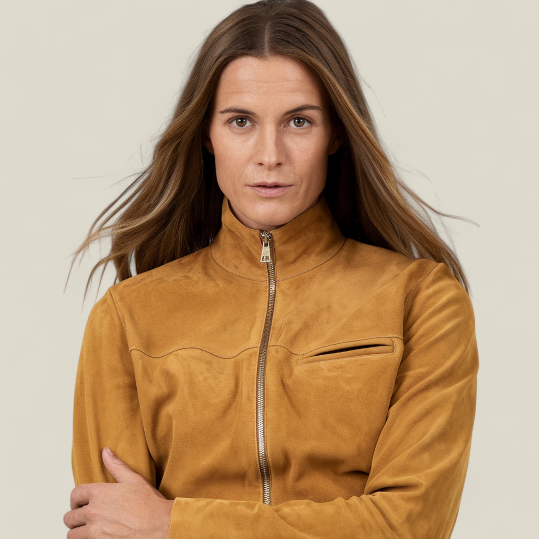 Ava | Modische Wildleder-Bomberjacke für Frauen - - Ava | Modische Wildleder-Bomberjacke für Frauen - €25 - Concept FashionLab