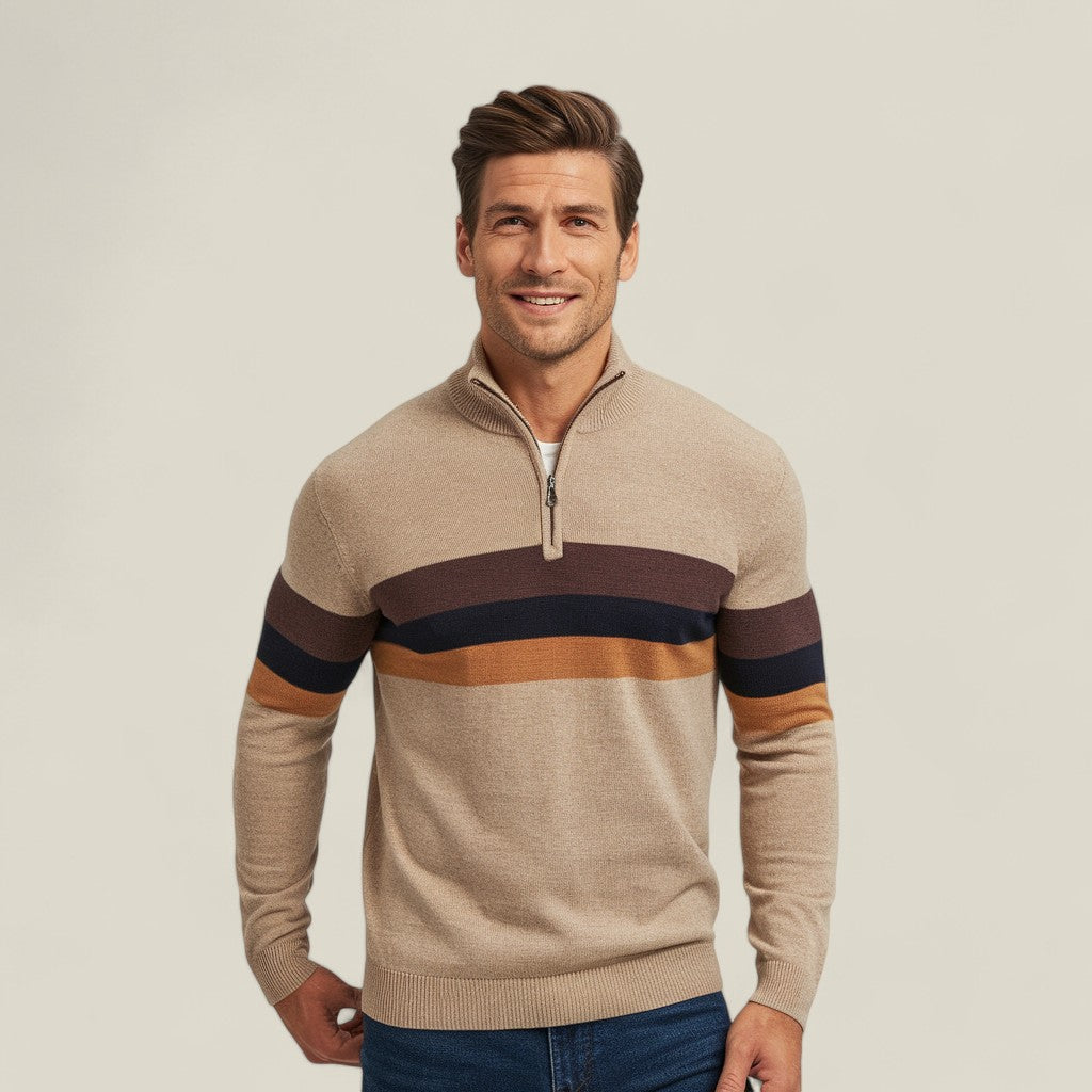 Maximilian | Herren Patchwork Pullover - Lässiger Stil für den Winter - - Maximilian | Herren Patchwork Pullover - Lässiger Stil für den Winter - €25 - Concept FashionLab