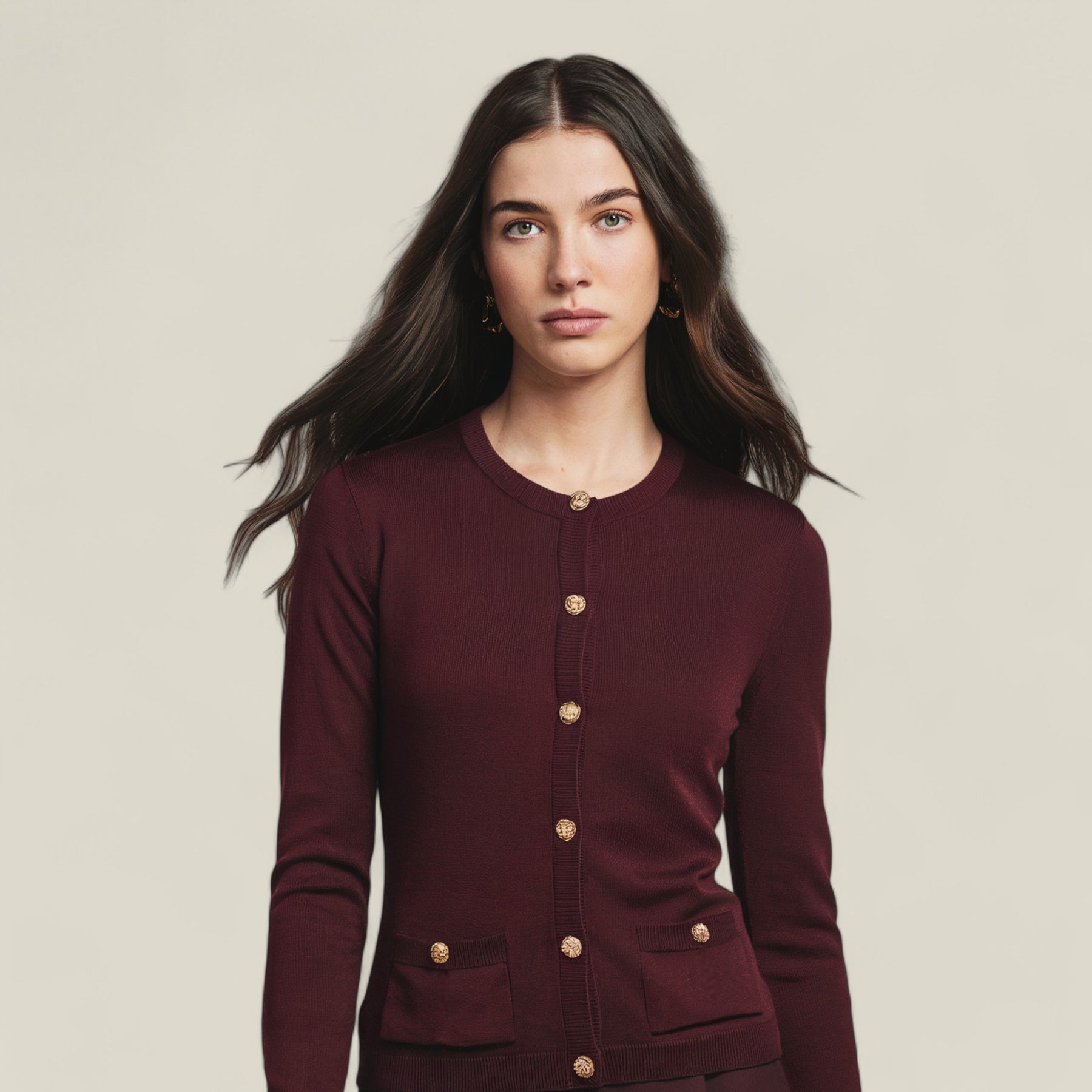 Alice | Burgund Strickpullover – Vintage-Herbstlook - - Alice | Burgund Strickpullover – Vintage-Herbstlook - €25 - Concept FashionLab