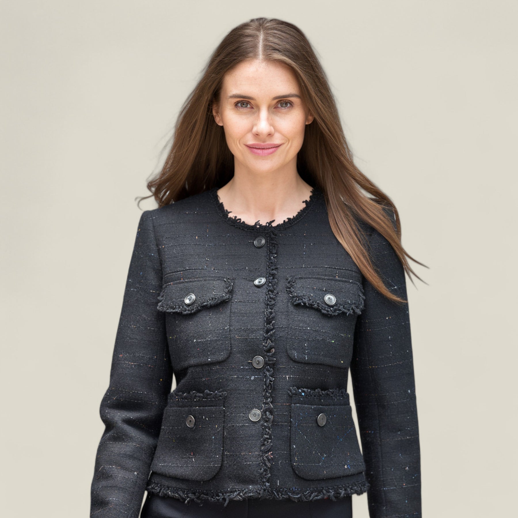 Alayna | Kurze Tweed-Jacke - Elegante Textur für den Herbst - - Alayna | Kurze Tweed-Jacke - Elegante Textur für den Herbst - €25 - Concept FashionLab