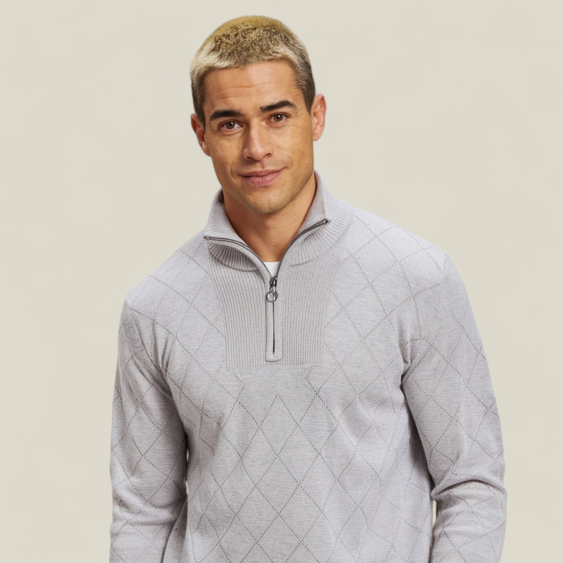 Cosmo | Herren Henley-Pullover mit Zipper – Ideal für Frühling & Herbst - - Cosmo | Herren Henley-Pullover mit Zipper – Ideal für Frühling & Herbst - €25 - Concept FashionLab