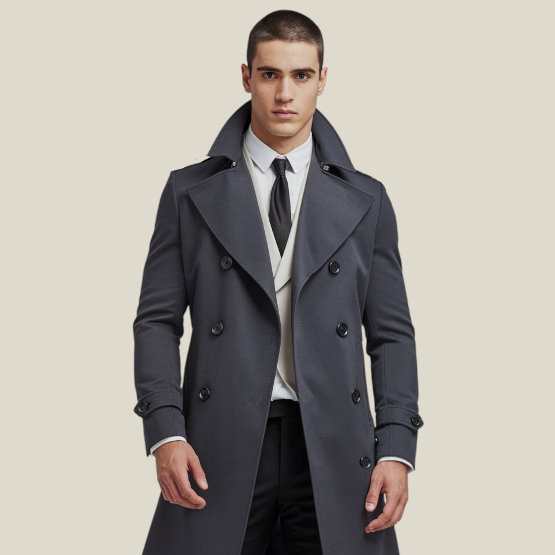 Noah | Trenchcoat für Herren - Thermoregulierende Eleganz - - Noah | Trenchcoat für Herren - Thermoregulierende Eleganz - €25 - Concept FashionLab