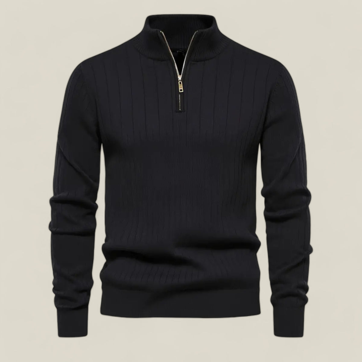 Adelmo | Vintage Slim Fit Herrenpullover – Herbst & Winter - Schwarz - Adelmo | Vintage Slim Fit Herrenpullover – Herbst & Winter - €25 - Concept FashionLab