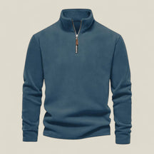 Elijah | Herren Fleece Henley-Shirt – Stilvoll für Outdoor-Aktivitäten - Meeresblau - Elijah | Herren Fleece Henley-Shirt – Stilvoll für Outdoor-Aktivitäten - €25 - Concept FashionLab