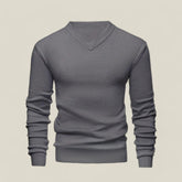 Duke | Herren Strickpullover mit V-Ausschnitt – Warm und Vielseitig für Lagenlooks - Grau - Duke | Herren Strickpullover mit V-Ausschnitt – Warm und Vielseitig für Lagenlooks - €25 - Concept FashionLab