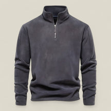 Oliver | Herren Stehkragen-Pullover – Stylisch und Warm für Herbst/Winter - Dunkelgrau - Oliver | Herren Stehkragen-Pullover – Stylisch und Warm für Herbst/Winter - €25 - Concept FashionLab