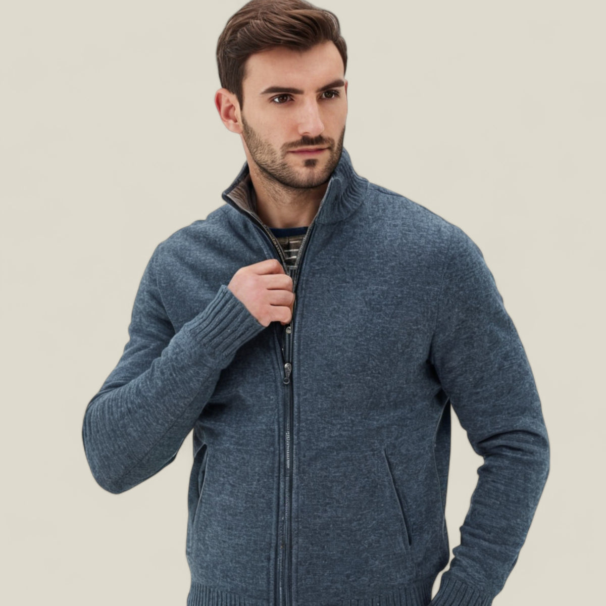 Lukas | Herren Strickjacke mit Fleece - Warm und Stilvoll - - Lukas | Herren Strickjacke mit Fleece - Warm und Stilvoll - €25 - Concept FashionLab