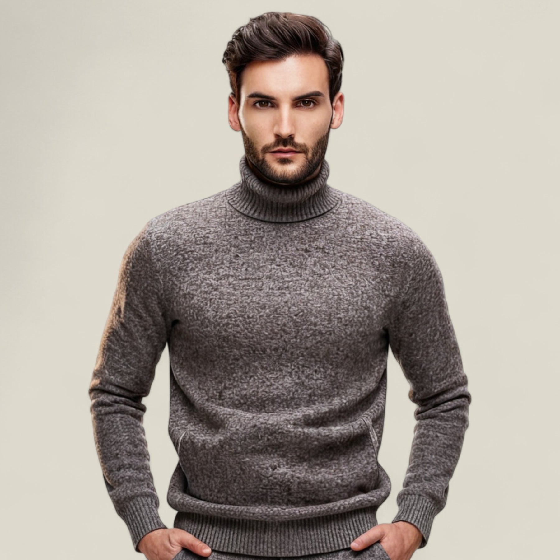 Adam | Herren Rollkragen-Fleecepullover – Warmer Slim Fit für Herbst/Winter - - Adam | Herren Rollkragen-Fleecepullover – Warmer Slim Fit für Herbst/Winter - €25 - Concept FashionLab