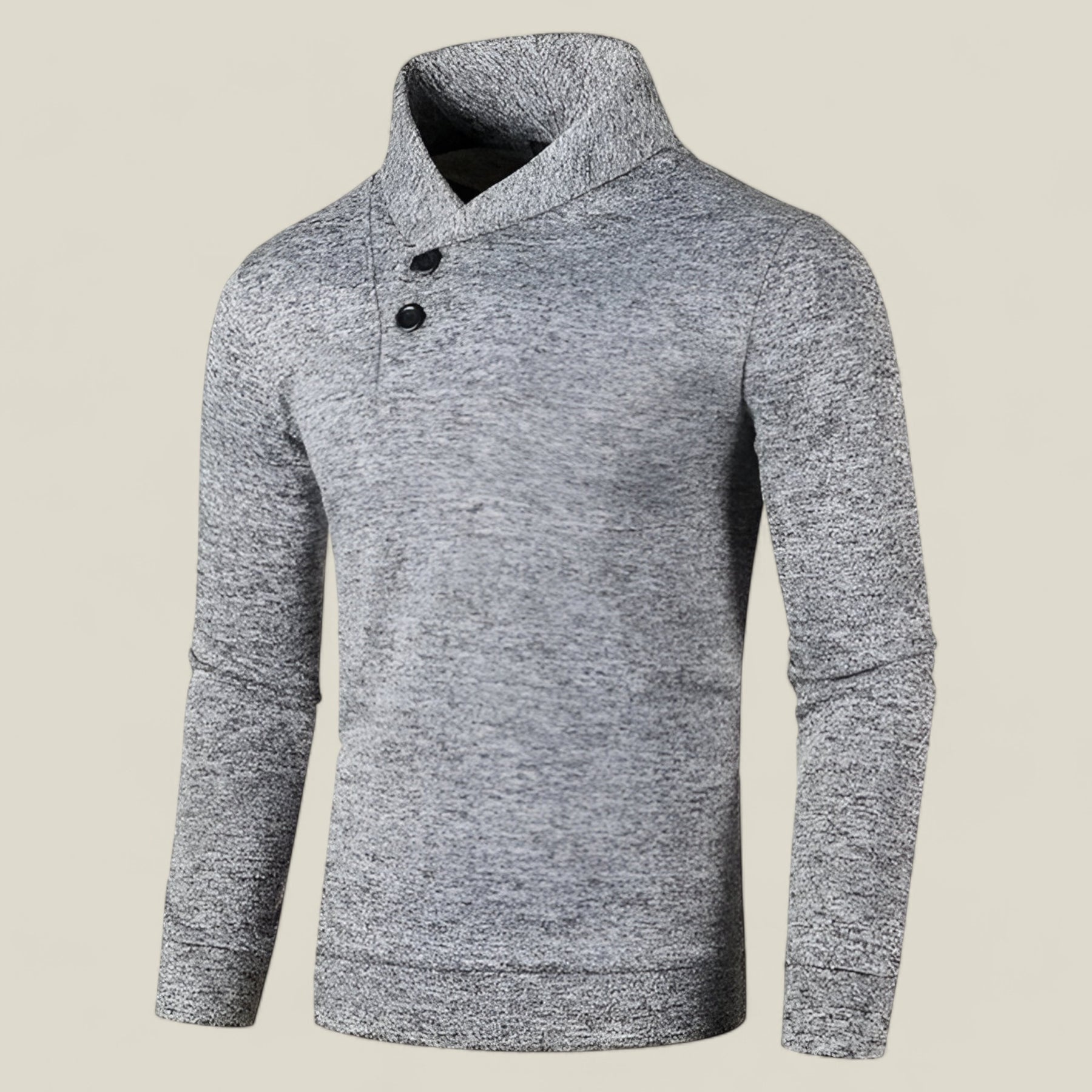 Noah | Herrenpullover - Halber Rollkragenpullover für einen stilvollen Winter - Hellgrau - Noah | Herrenpullover - Halber Rollkragenpullover für einen stilvollen Winter - €25 - Concept FashionLab