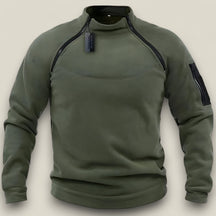 Trek | Herren-Pullover aus Fleece, winddicht - Taktisch & Leger - Olive - Trek | Herren-Pullover aus Fleece, winddicht - Taktisch & Leger mit Stehkragen - €25 - Concept FashionLab