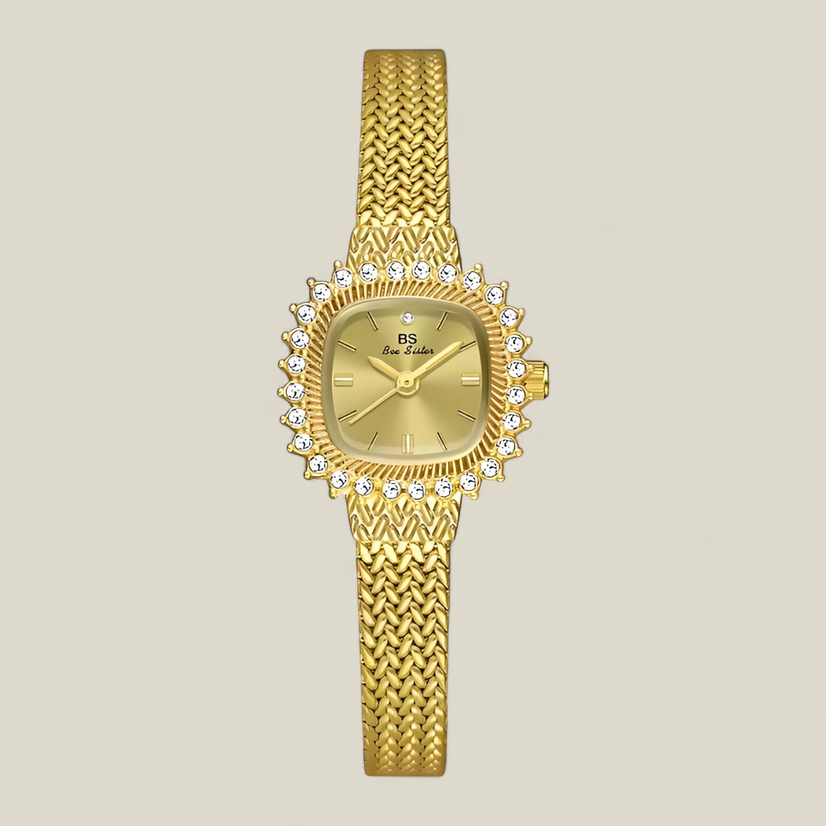 Glamouröses Goldenes Mesh-Uhr - Strahlende Eleganz für jeden Anlass