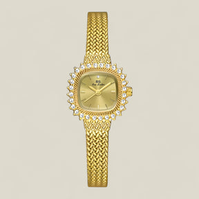 Glamouröses Goldenes Mesh-Uhr - Strahlende Eleganz für jeden Anlass