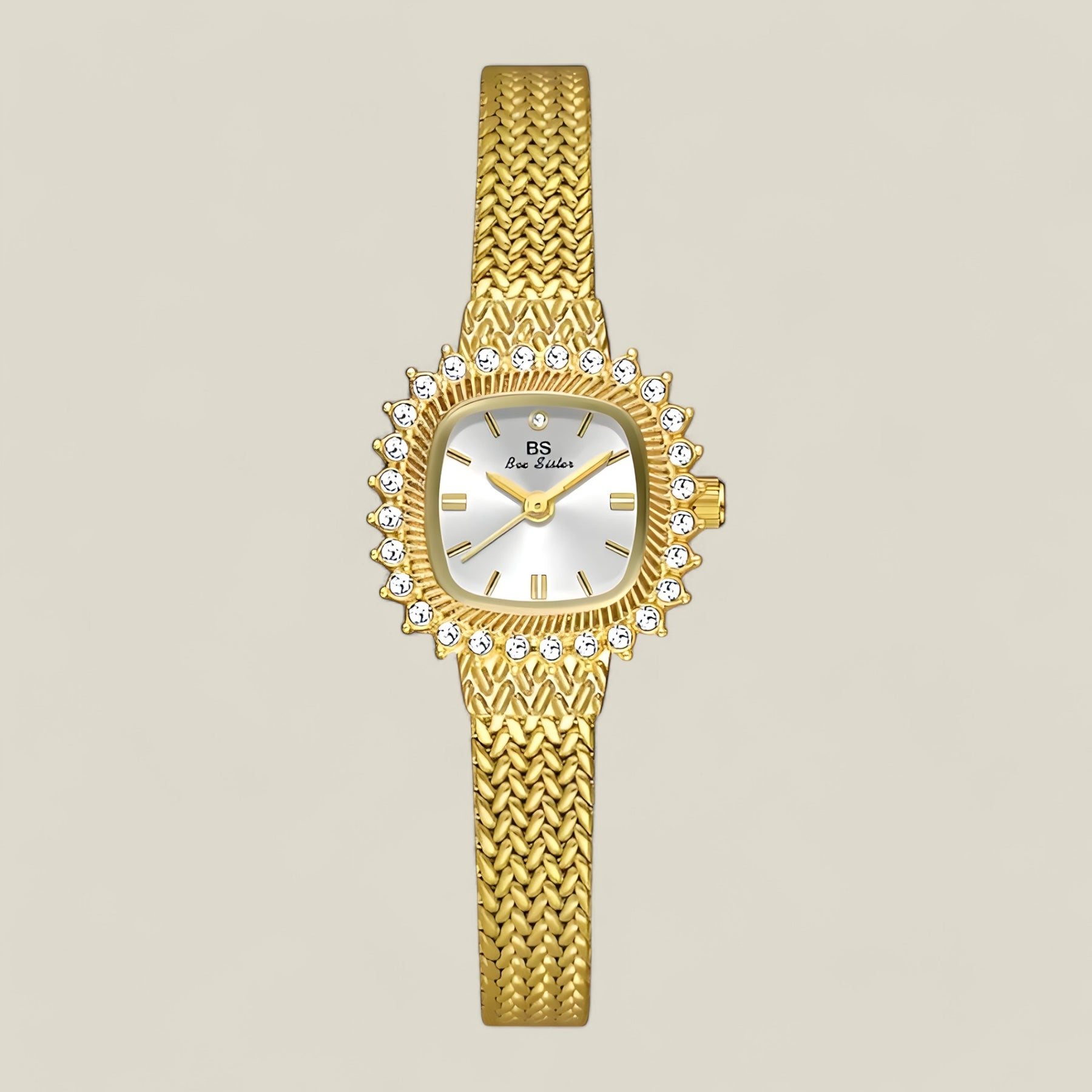 Glamouröses Goldenes Mesh-Uhr - Strahlende Eleganz für jeden Anlass